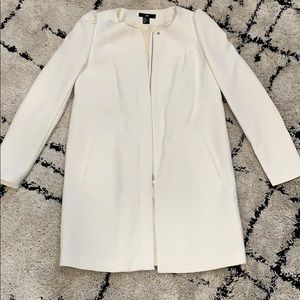 White Puff Sleeves Coat